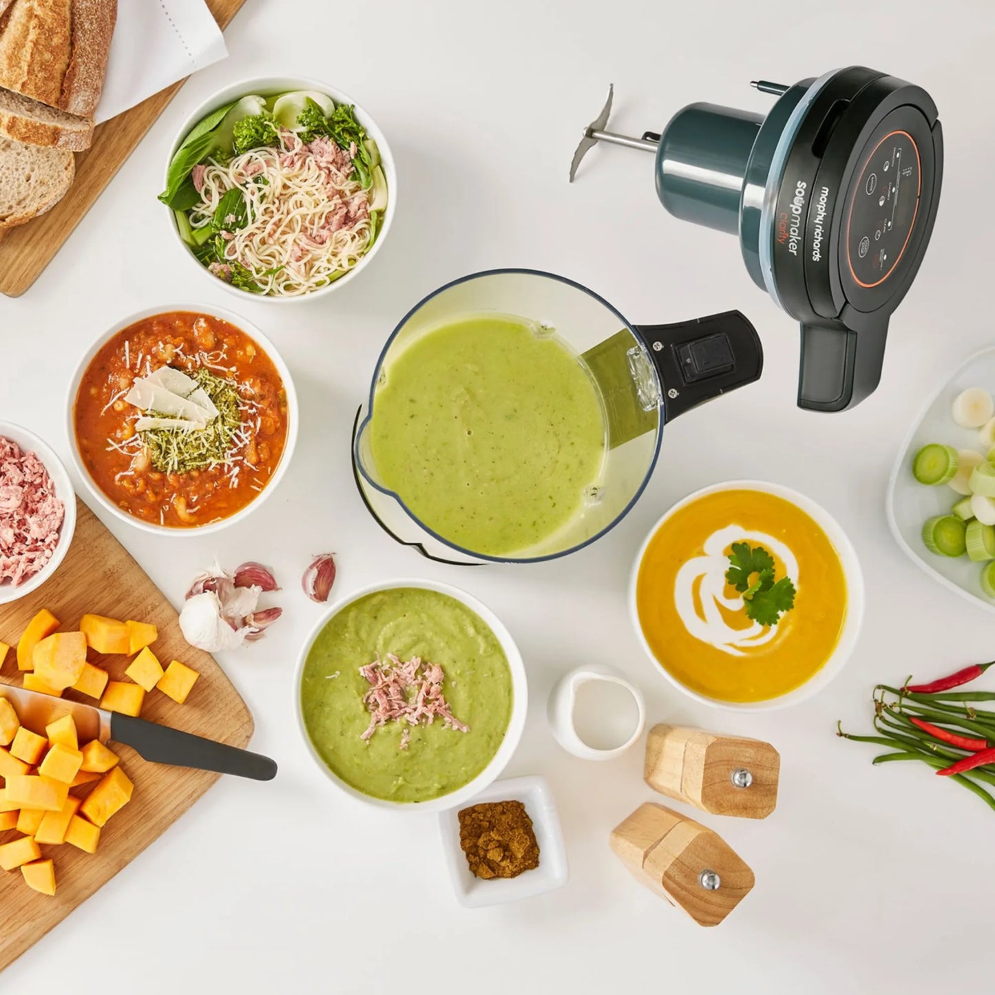 Morphy Richards Soup Maker Blender | Chunky Smooth Smoothie Soup Maker Electric One-Pot Cooker