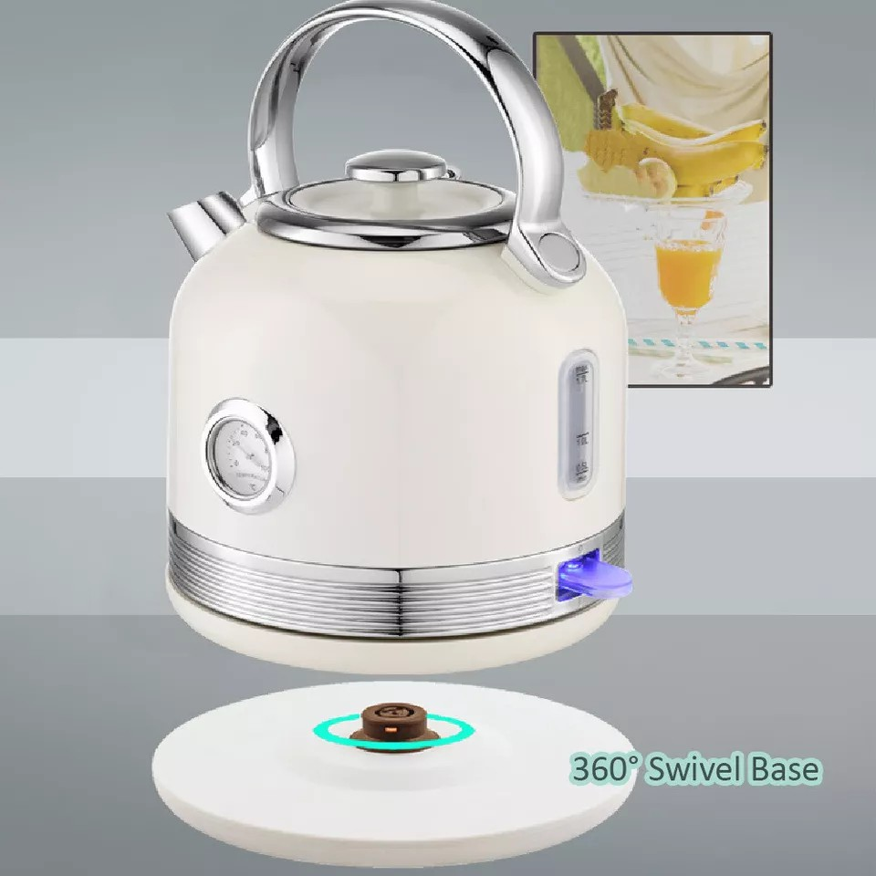 Philex 240V Cordless Stainless Steel Electric Kettle | 1.7L Water Boiler White
