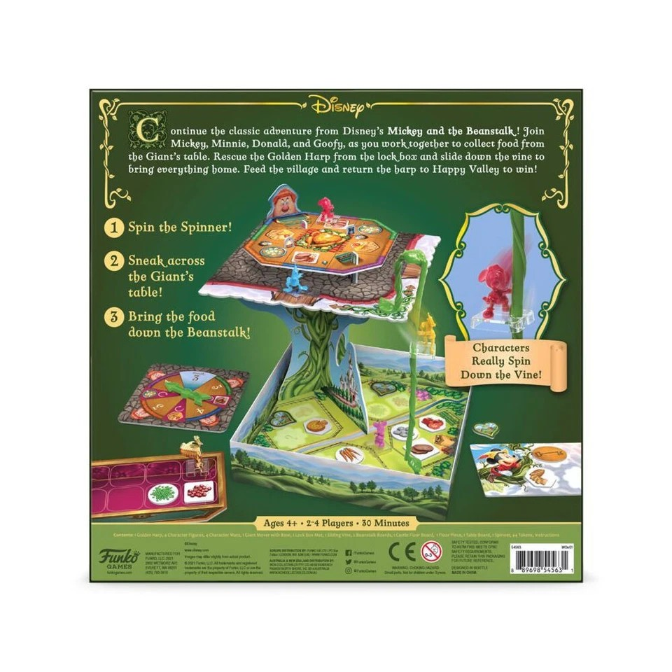 Mickey And The Beanstalk Cooperative Play Board Game Kids/Children 4y+