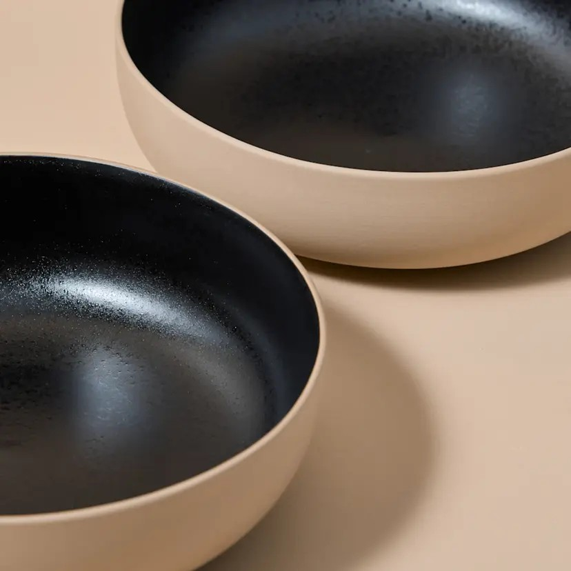Salisbury & Co Luca Ramen Bowl 21cm Black Glazed Interior and Natural Exterior | Handcrafted Stoneware (Copy) (Copy)