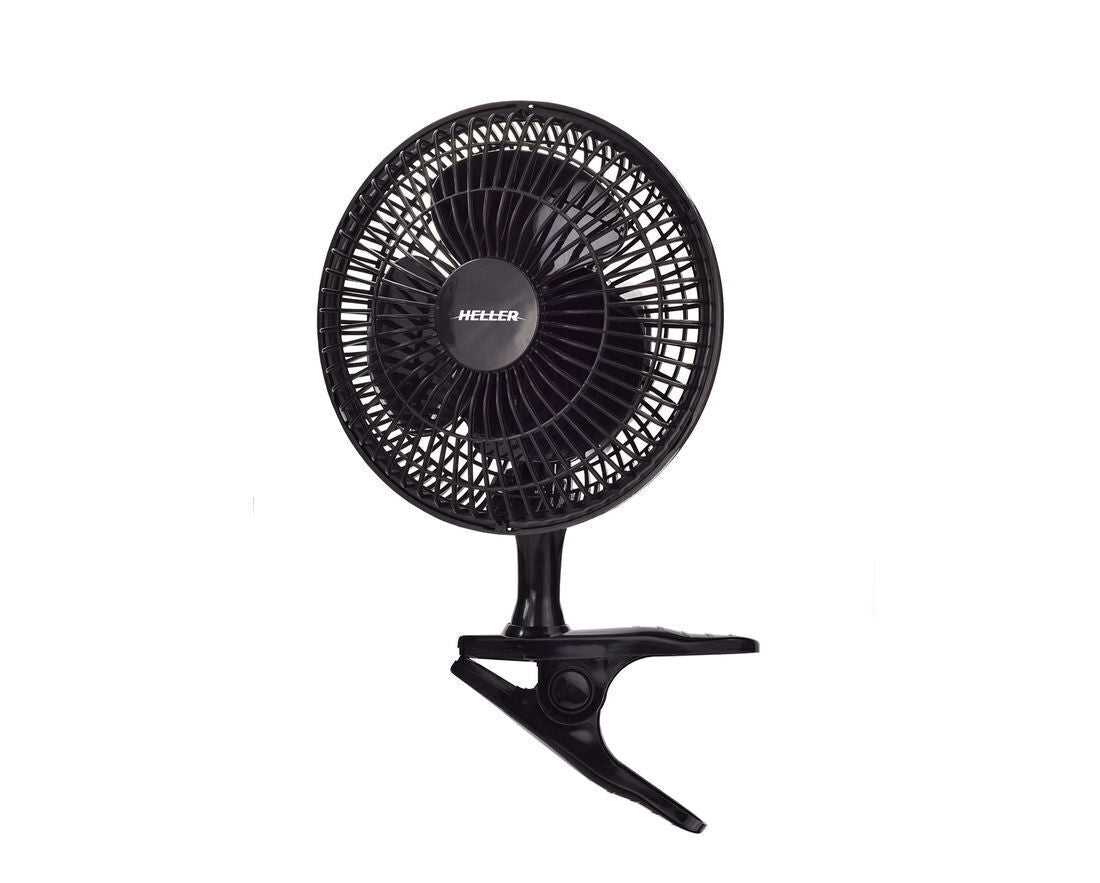 Heller Desk Clip-On Fan | Compact Air Cooler | Bedroom Nightstand Portable Table USB Fan