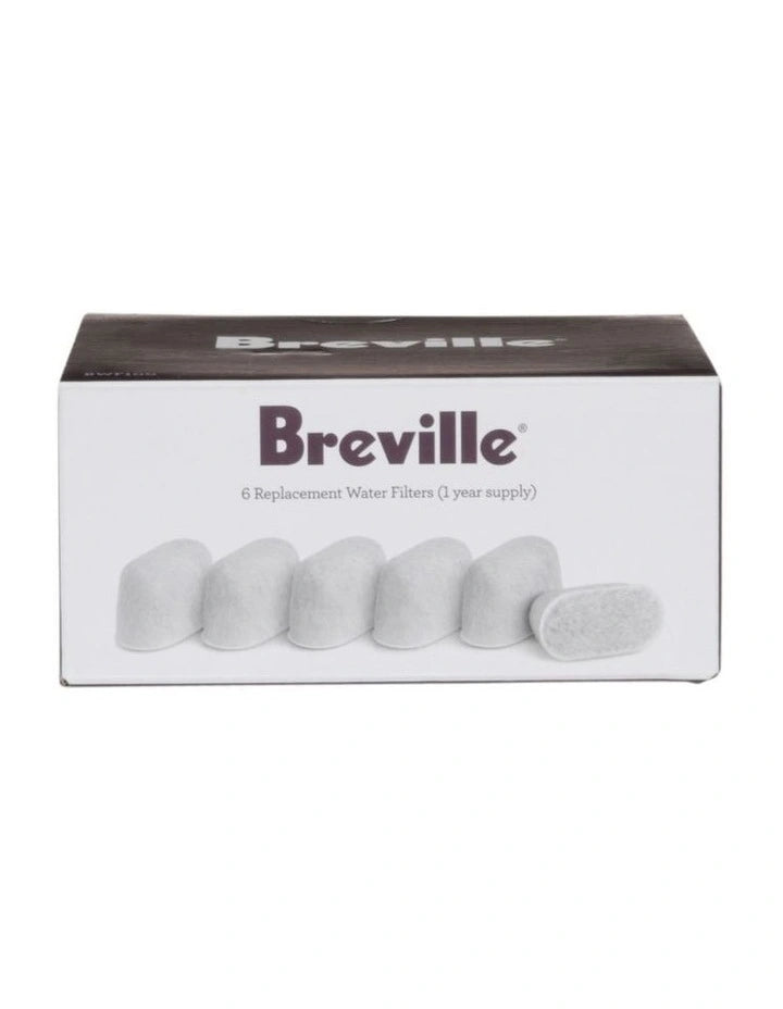 6 Pack Breville Water Filter | Genuine Breville Resin Jug Replacement Cartridges Espresso Machine