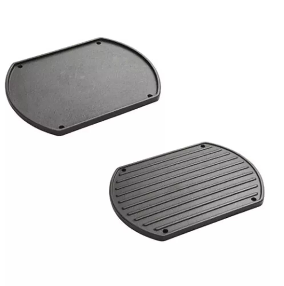 Weber BBQ Reversible Cast Iron Breakfast Plate Baby Q1000 Cooking Camp Plate Camping