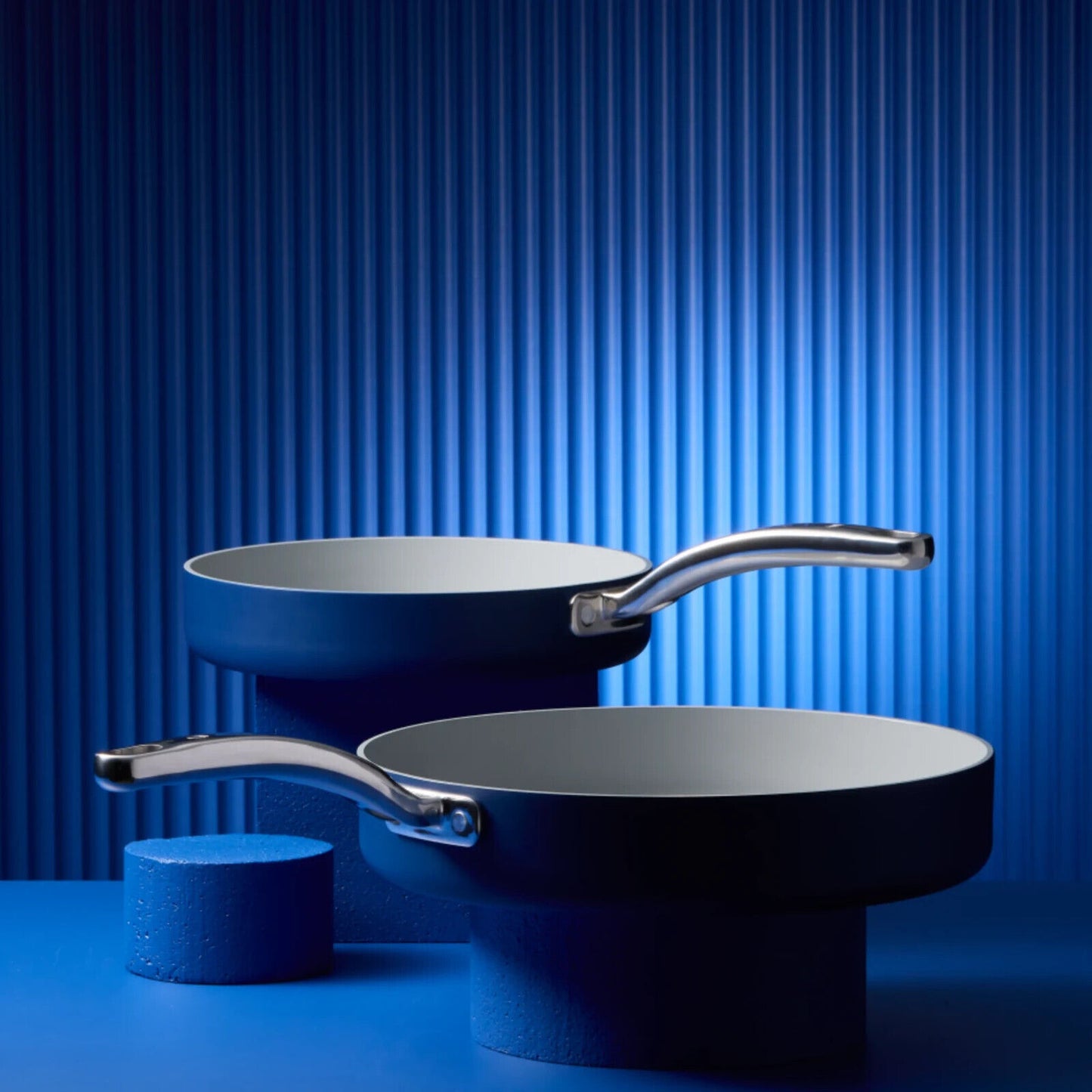 Wolstead 2 Pack Ceramic Frypans Frying Pans | 24cm and 30cm Fry Pans Saucepan Cookware | PFOA LEAD FREE | Induction Safe