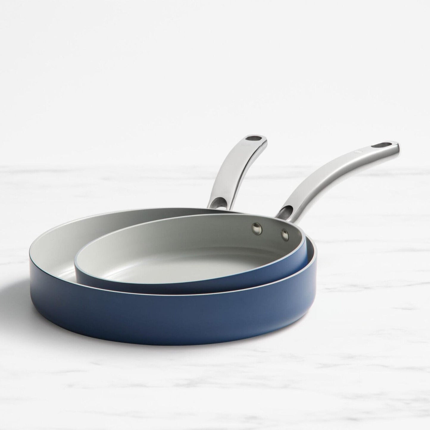 Wolstead 2 Pack Ceramic Frypans Frying Pans | 24cm and 30cm Fry Pans Saucepan Cookware | PFOA LEAD FREE | Induction Safe