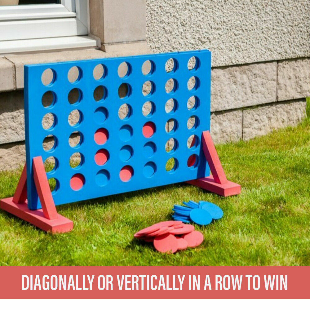 Giant Connect 4 Family Garden Game | Outdoor Kids Party Four-In-A-Row Connect Four Game