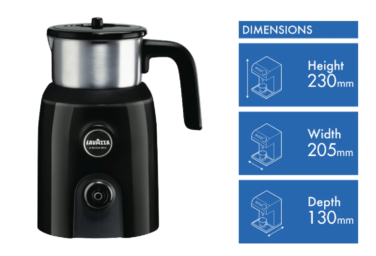 Lavazza Milk Frother Frothing Machine | Electric Milk Heating Warming Function | For Cappuccino Espresso Home Office Coffee