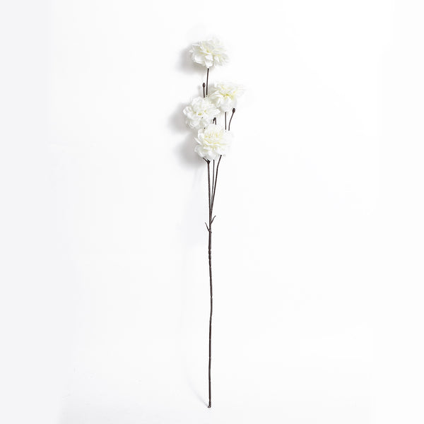 5x Artificial Peony Spray Long Stem White 90cm 4 Heads Flowers | Wedding Home Decor