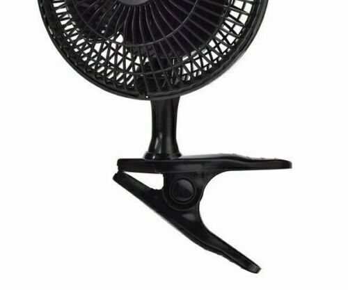 Heller Desk Clip-On Fan | Compact Air Cooler | Bedroom Nightstand Portable Table USB Fan