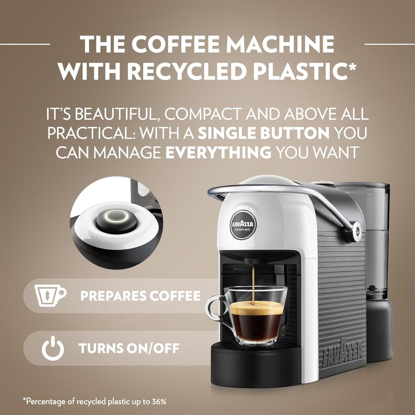 Lavazza Capsule Coffee Machine | Lavazza POD Espresso Cappuccino Maker | BONUS 64 PODS