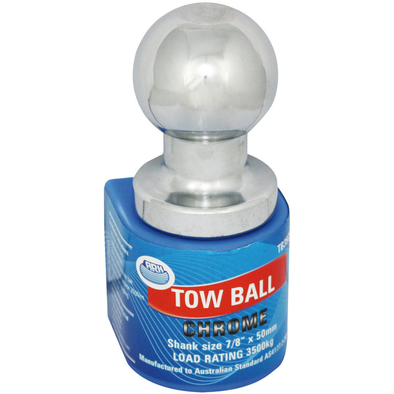 ARK Tow Ball | 3.5T |Towing | Chrome | Shank 7/8"