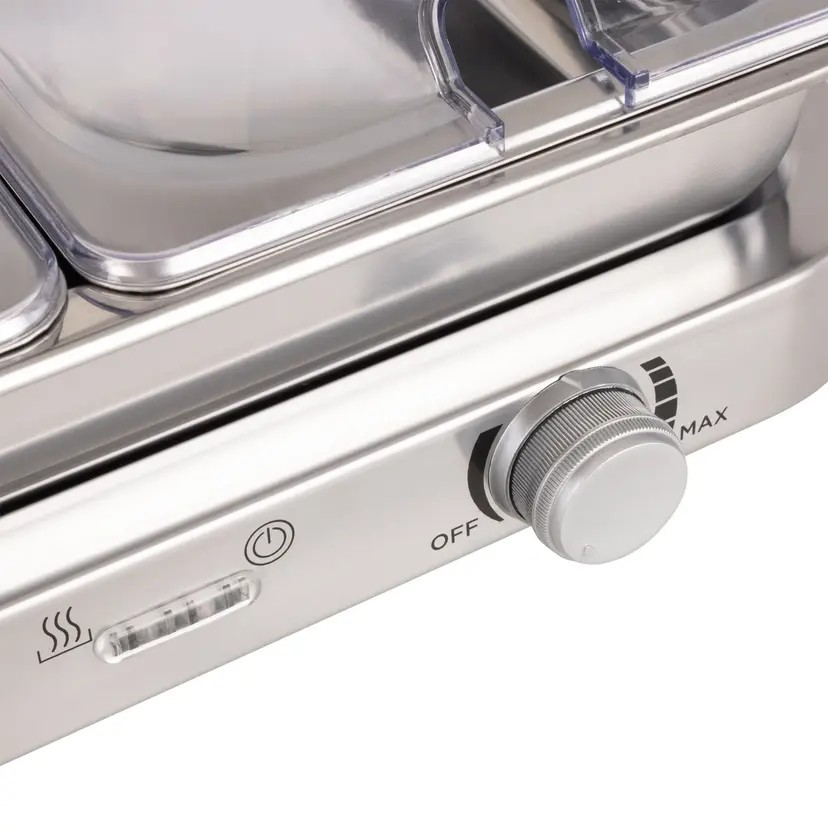 Davis & Waddell 3-in-1 Bain Marie | Warming Tray | Stainless Steel Buffet Style Food Warmer