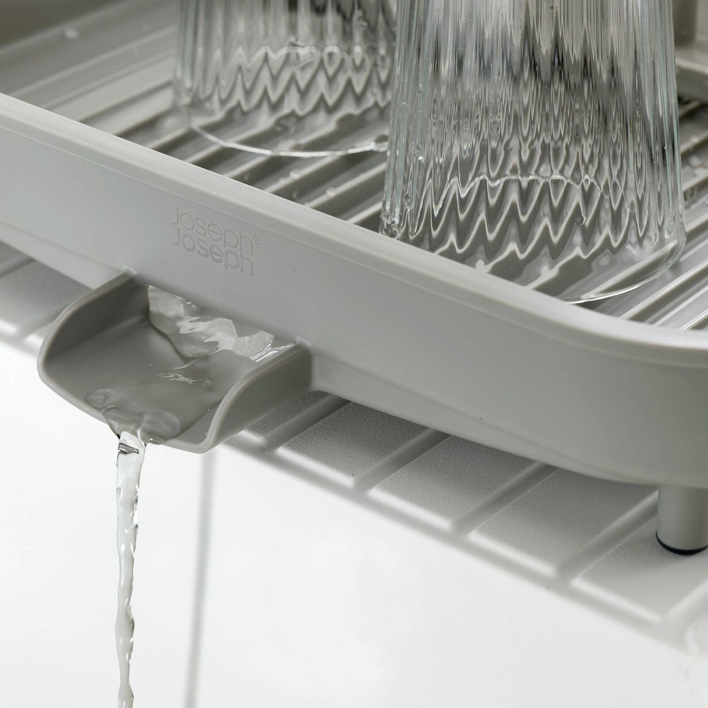 Joseph Joseph Expandable Dish Drying Rack | Plate Bowl Drainer Cutlery Holder | Kitchen Organizer Storage