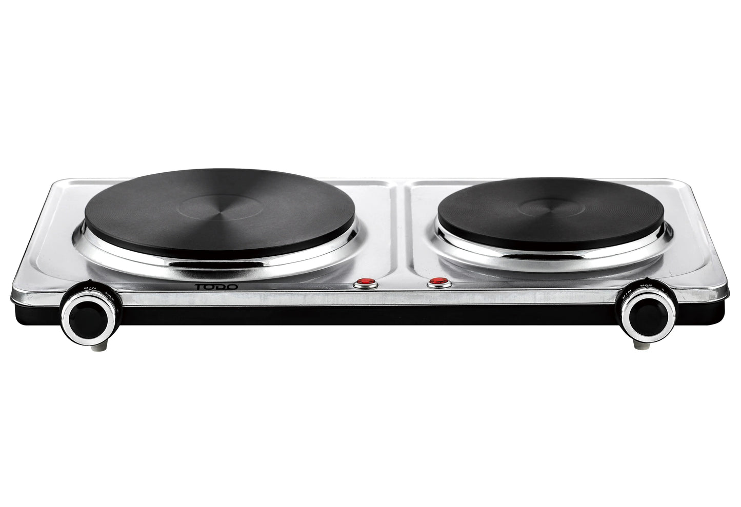 Electric Cooktop Twin Dual Stove | Portable Kitchen Cooker Hot Plate 2250W Fast Heating | Stainless Steel