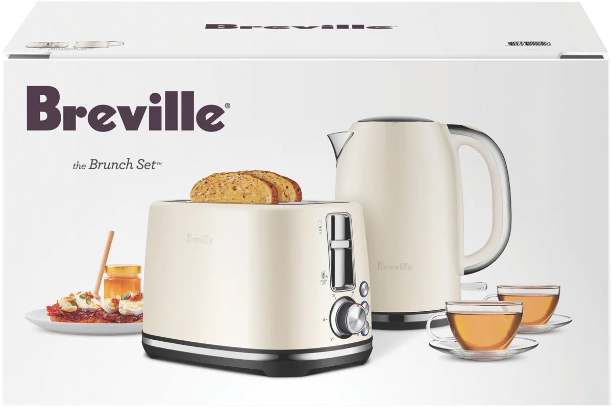 Breville Toaster & Kettle Breakfast Set Stainless Steel Elegant Modern Appliance