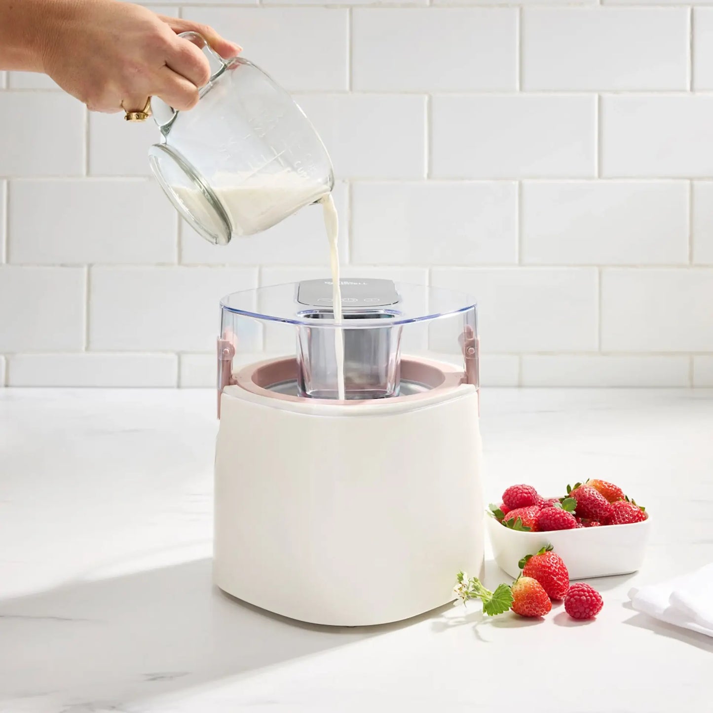 Ice Cream Gelato Sorbet Digital Maker | 1.4L Digital Machine Frozen Yoghurt Tub