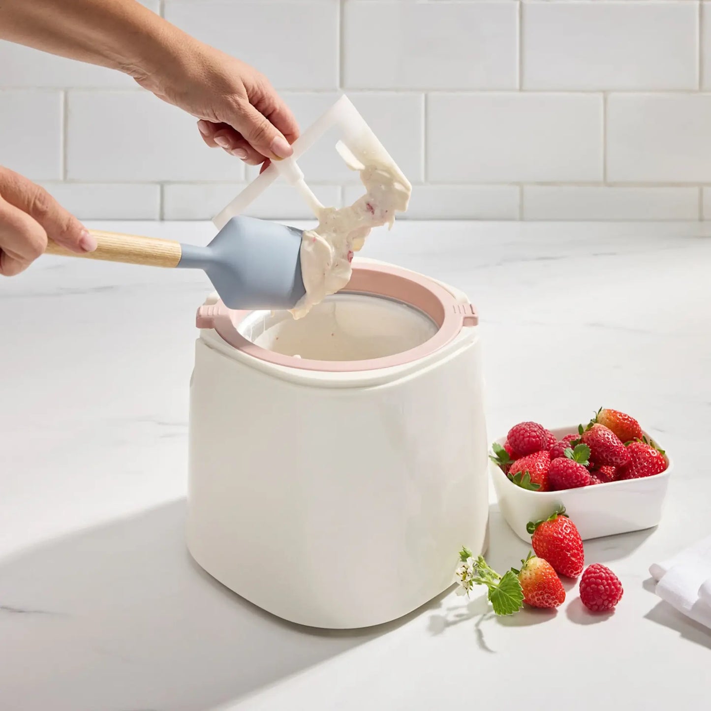 Ice Cream Gelato Sorbet Digital Maker | 1.4L Digital Machine Frozen Yoghurt Tub