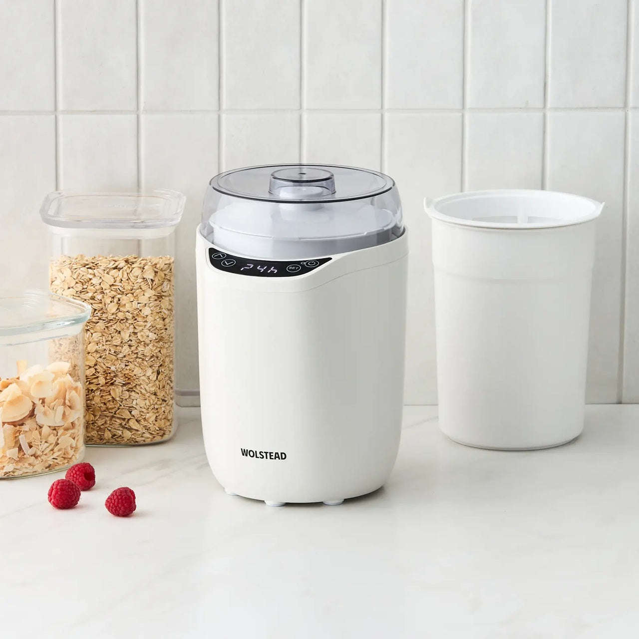 Wolstead 2 in 1 Yoghurt Maker and Fermenter | Makes Yoghurt, Tangy Kimchi, Rice Wine, Picked Vegetables | LED DIsplay