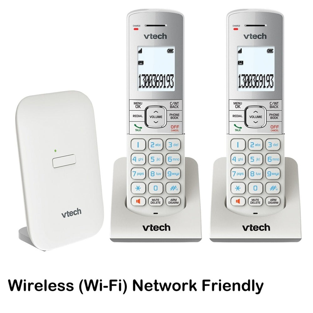 Vtech Cordless 2 Handset Phone | Home Office Telephone WIFI Friendly | Answering Machine