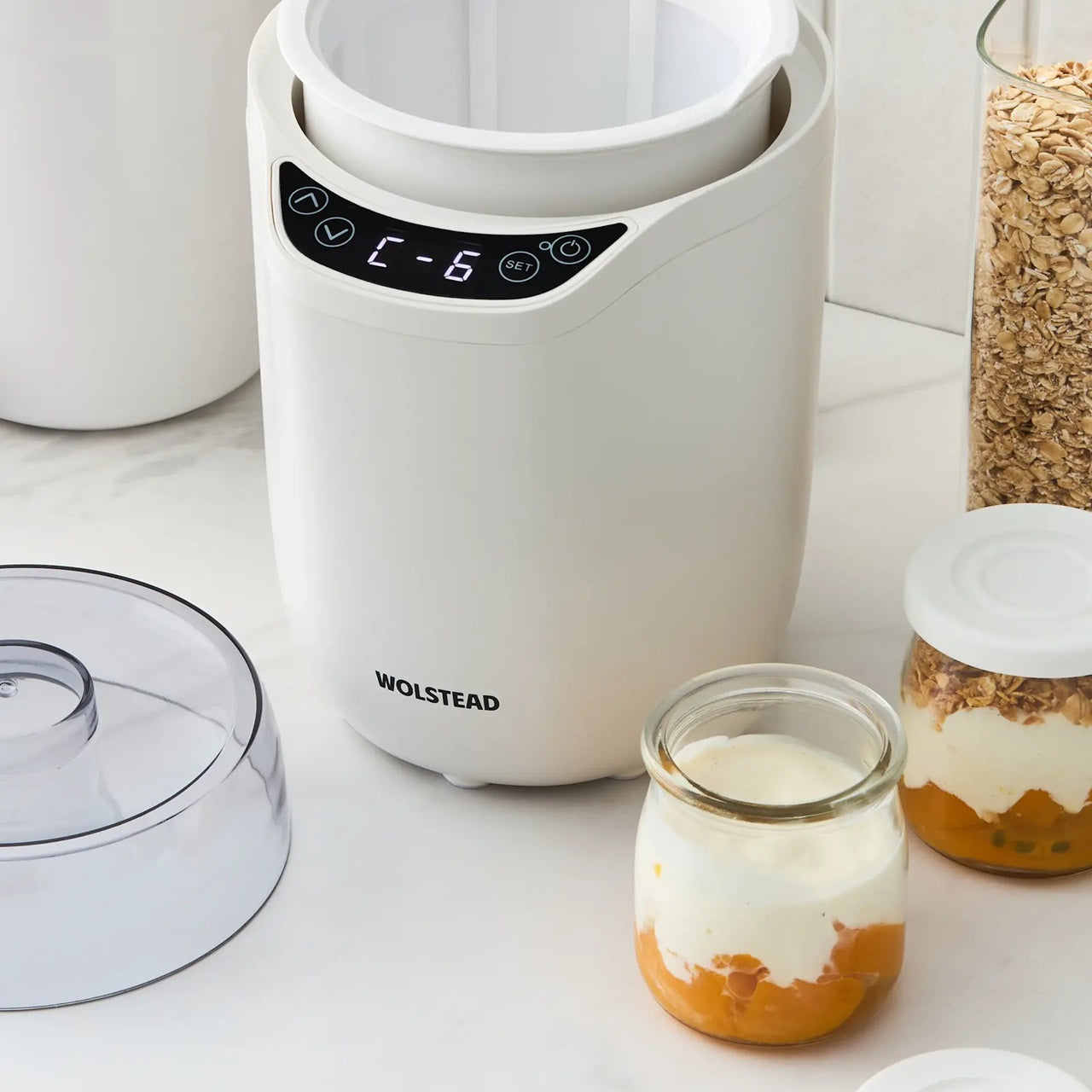 Wolstead 2 in 1 Yoghurt Maker and Fermenter | Makes Yoghurt, Tangy Kimchi, Rice Wine, Picked Vegetables | LED DIsplay
