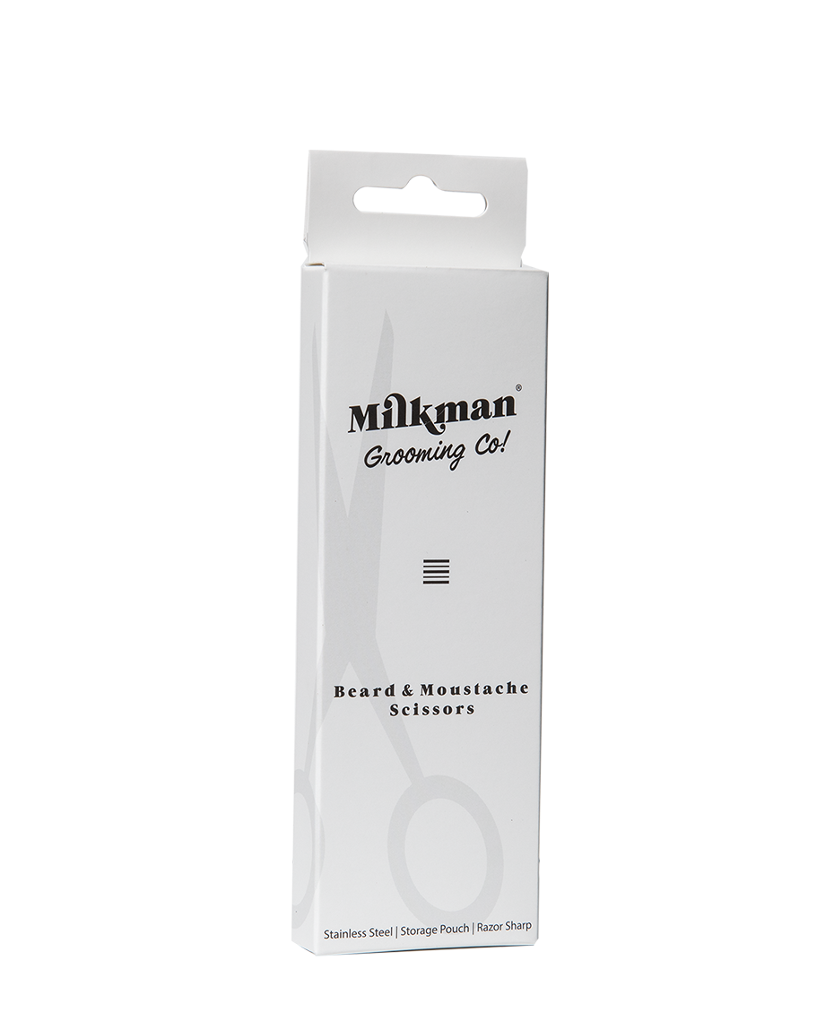 Milkman Premium Beard & Moustache Scissors | Vegan Leather Pouch | Precision Grooming | Razor Sharp |