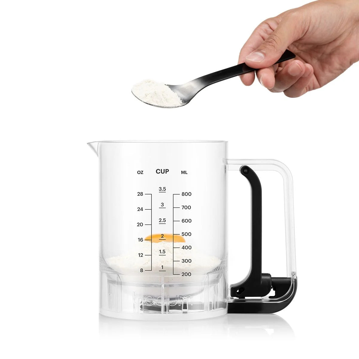 BISTRO Pancake Mixer | Manual Handheld Batter faMixer | Pancake Mixing Container Whisk