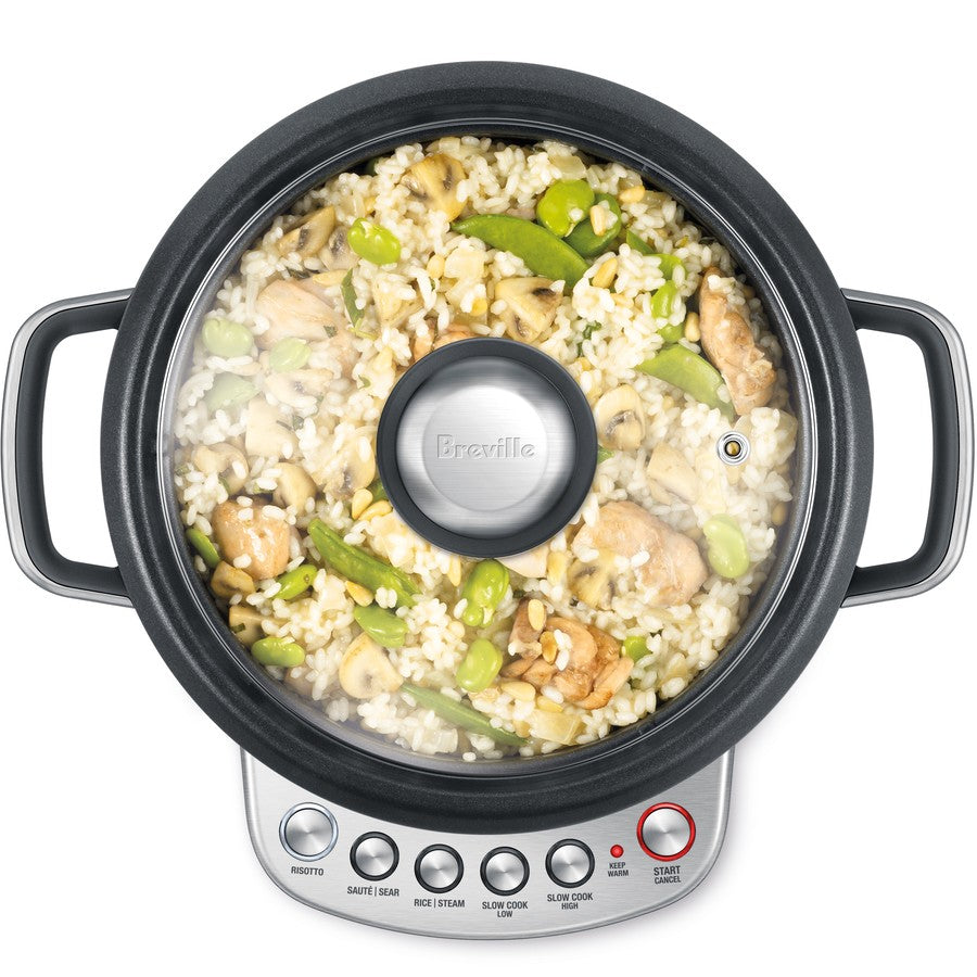 Breville The Multi Cooker | Electric All-in-one Rice Cooker, Steam Cooker, Slow Cooker | 10 Cup Rice