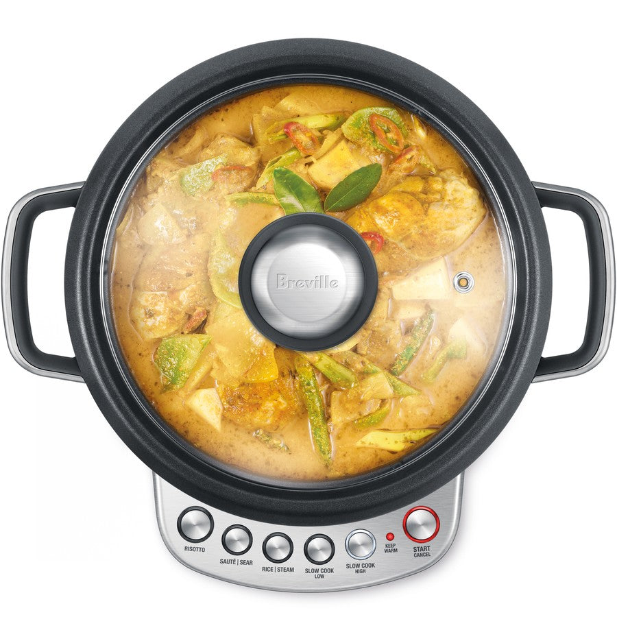 Breville The Multi Cooker | Electric All-in-one Rice Cooker, Steam Cooker, Slow Cooker | 10 Cup Rice