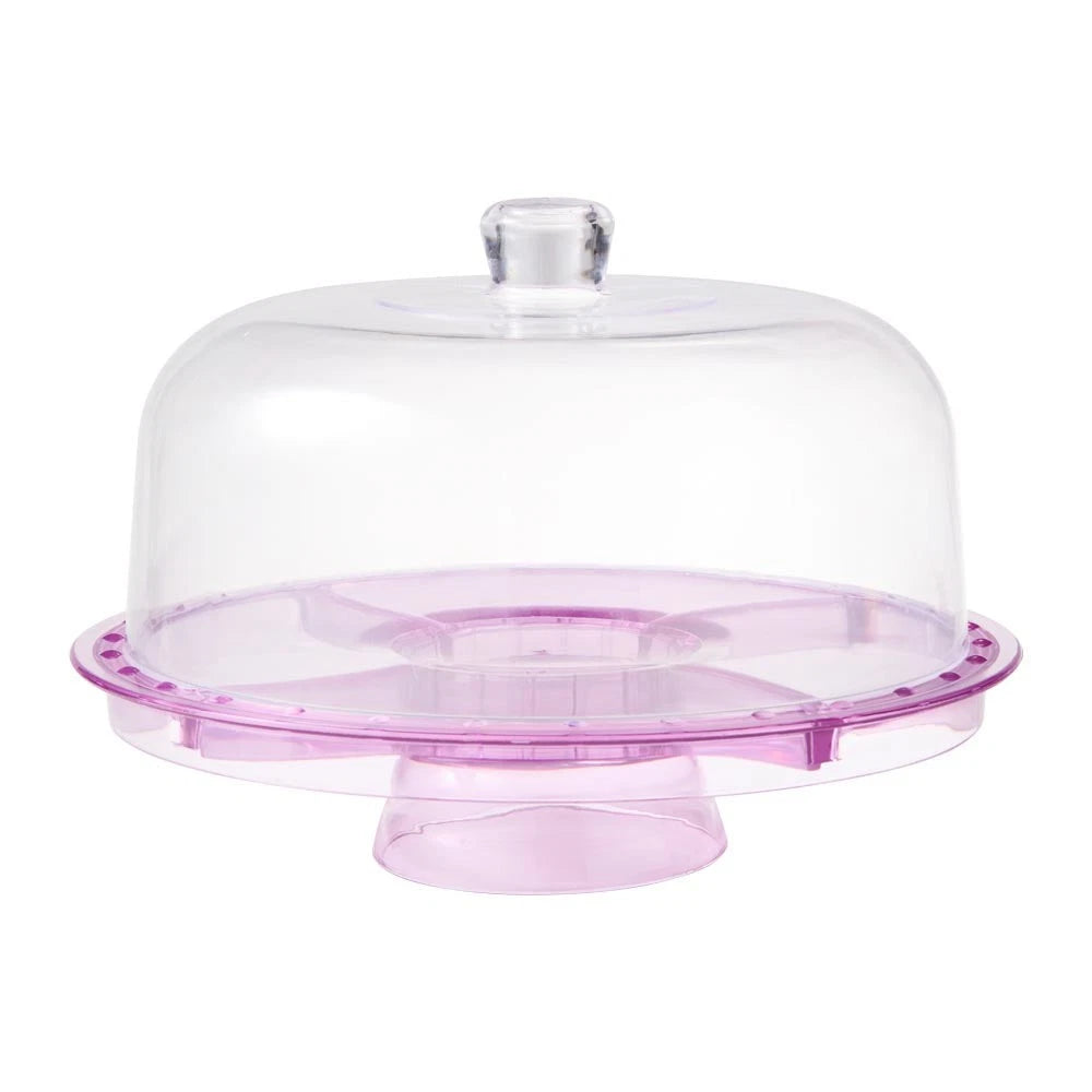 Cake Cupcake Container Holder Cake Stand with Lid | Storage Chip Dip Display Rack