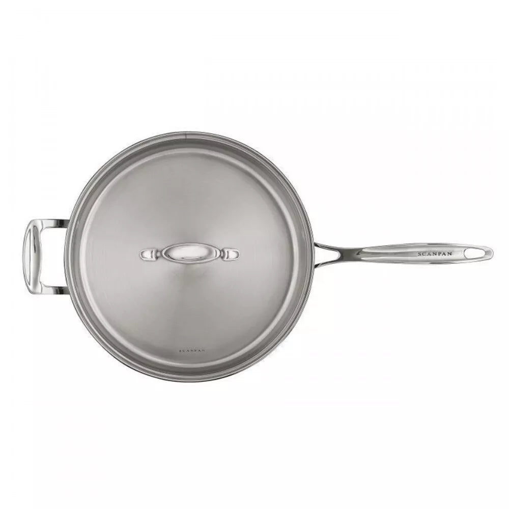 Scanpan 28cm Stainless Steel Frypan Fry Frying Saute Pan Oven Safe w/ Glass Lid