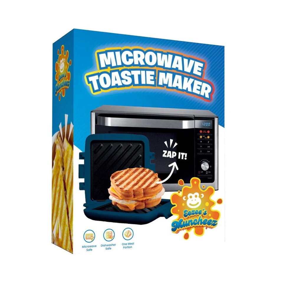 Heatwave Technology Microwave Toasties Maker | Non-Stick | Dishwasher Safe | Blue
