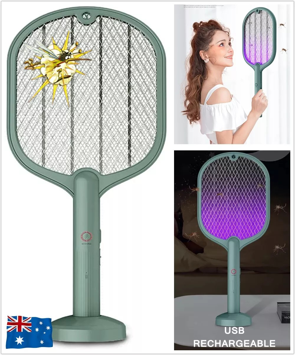 Electric USB Rechargable Racket Fly Swatter | Mosquito Insect Killer | UV Bug Zapper | mosquito killer| flies, mosquitoes, gnat and other flying pest