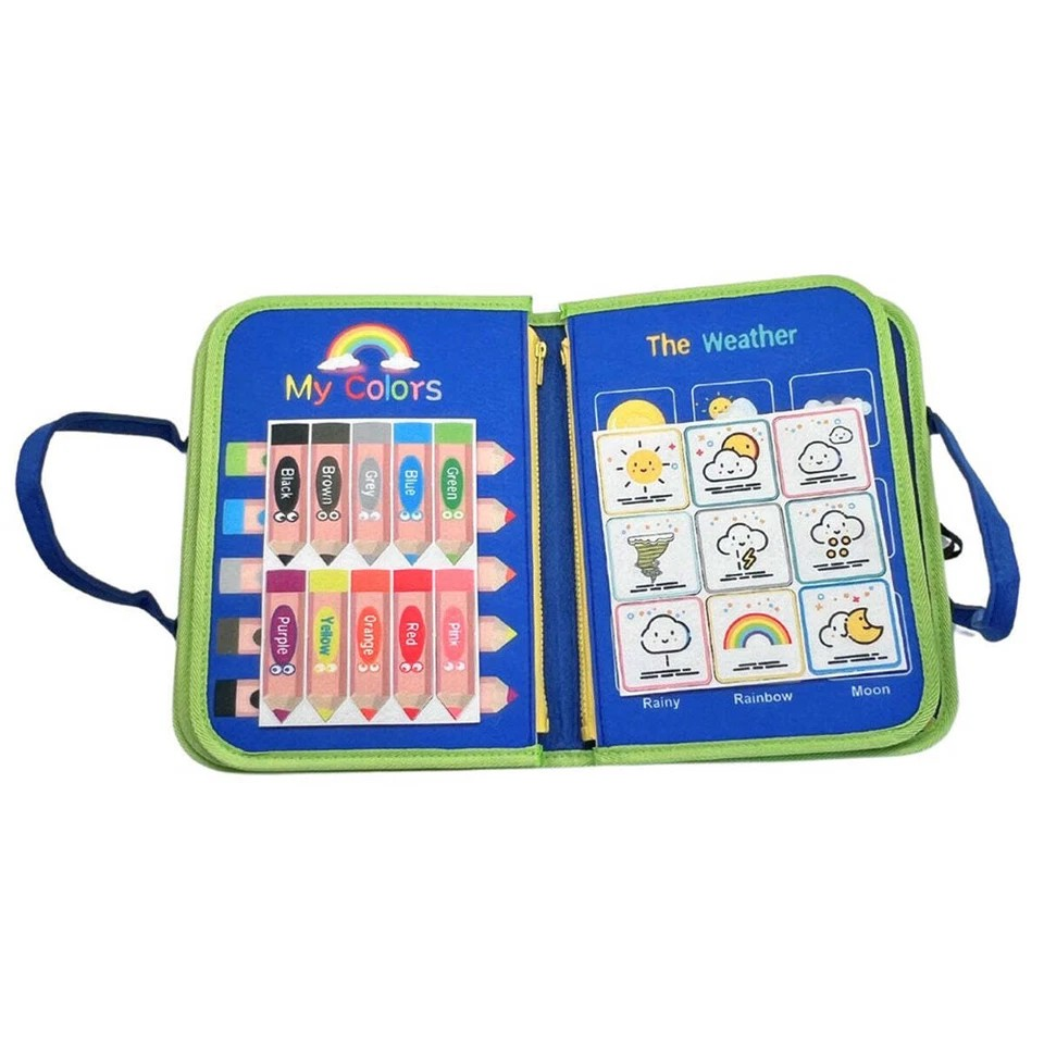 Magic Sensory Busy Board Kids/Toddler | Montessori Interactive Play Activity Toy | Blue 18m+