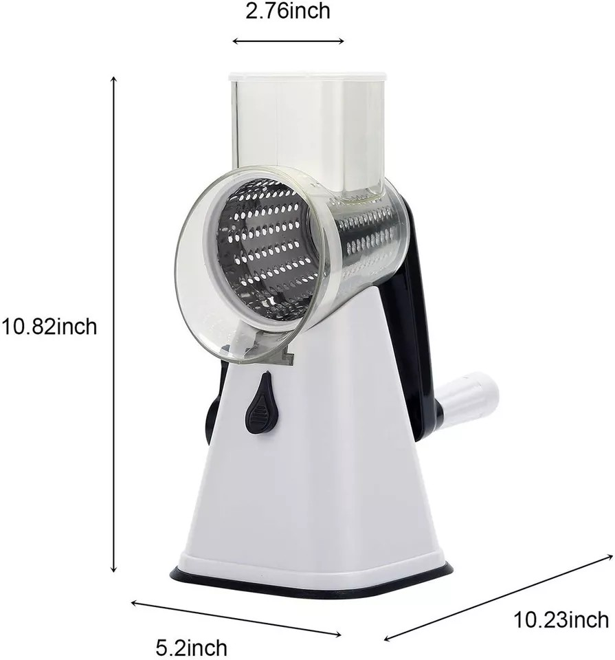 Kitchen Multifunction Vegetable Food Manual | 3 Blade Rotary Grater | Chopper Slicer Cutter | Shredder |