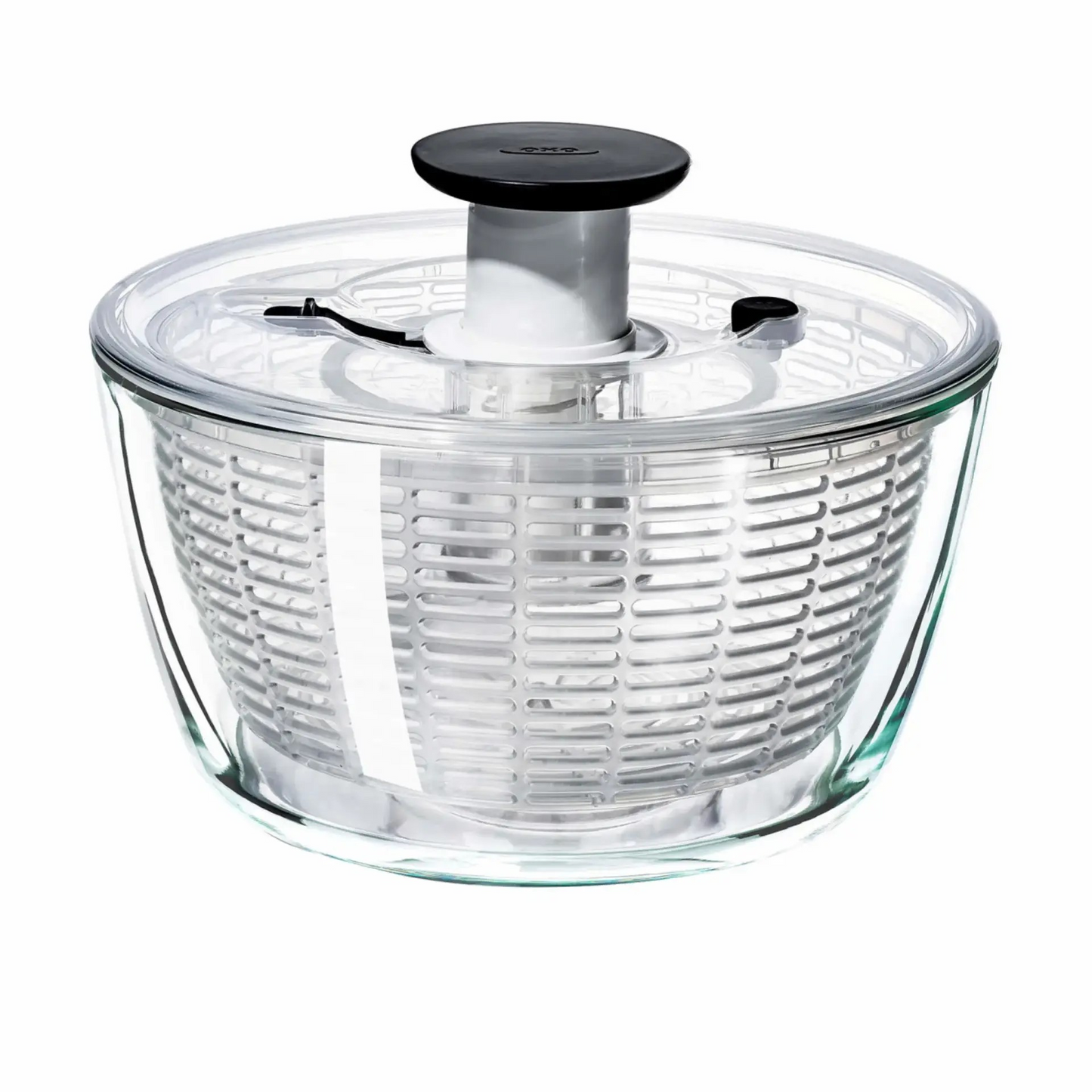 OXO Good Grips Glass Salad Spinner | Dishwasher Safe | Large Serving Bowl | Colander