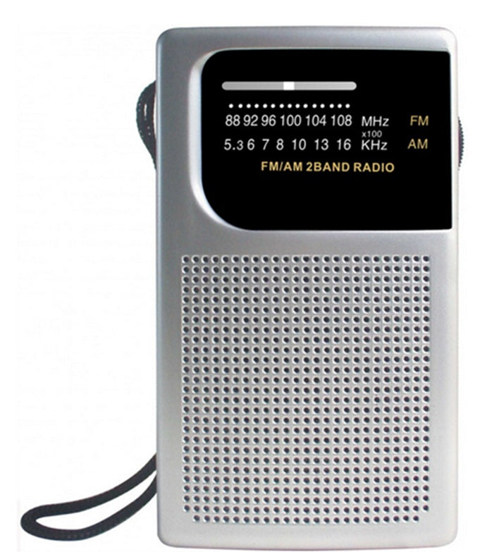 Laser Portable AM FM Radio Built-In Speaker | Handheld 3.5mm Audio Jack for Earphones Socket | Carry Along Music Player