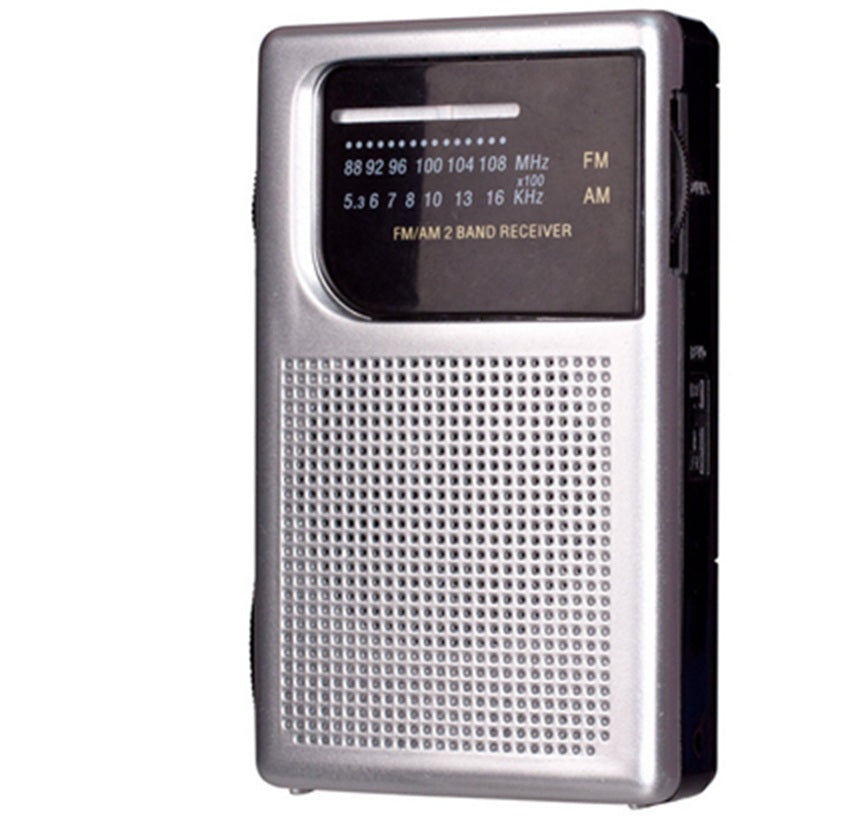 Laser Portable AM FM Radio Built-In Speaker | Handheld 3.5mm Audio Jack for Earphones Socket | Carry Along Music Player