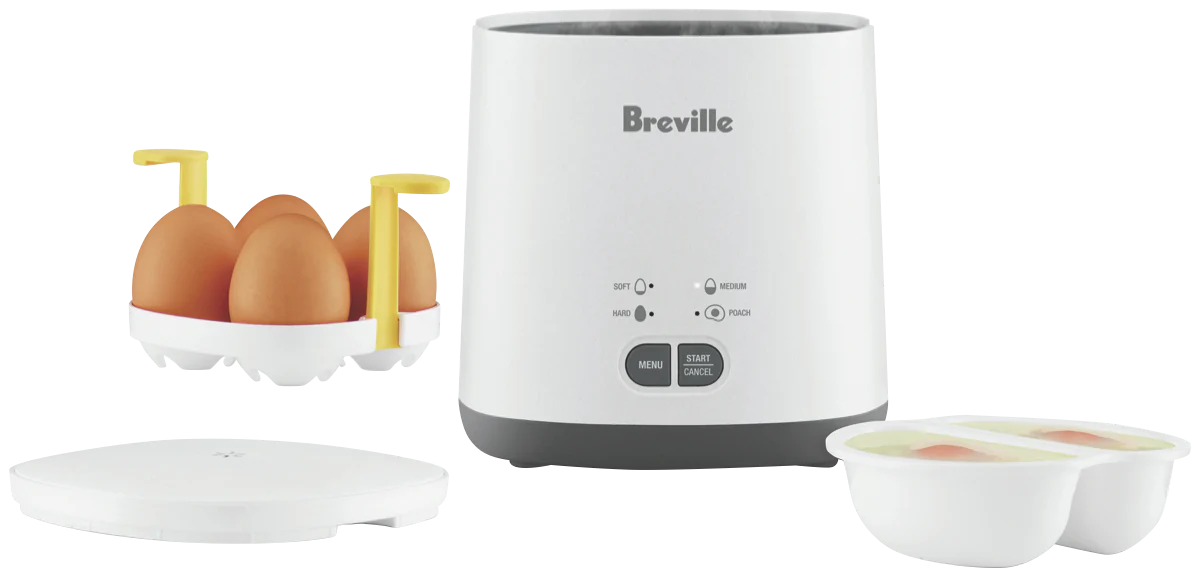 Breville Egg Maker | 400W Egg Cooker Steamer Machine | Hard Soft Boiled Poached Poacher