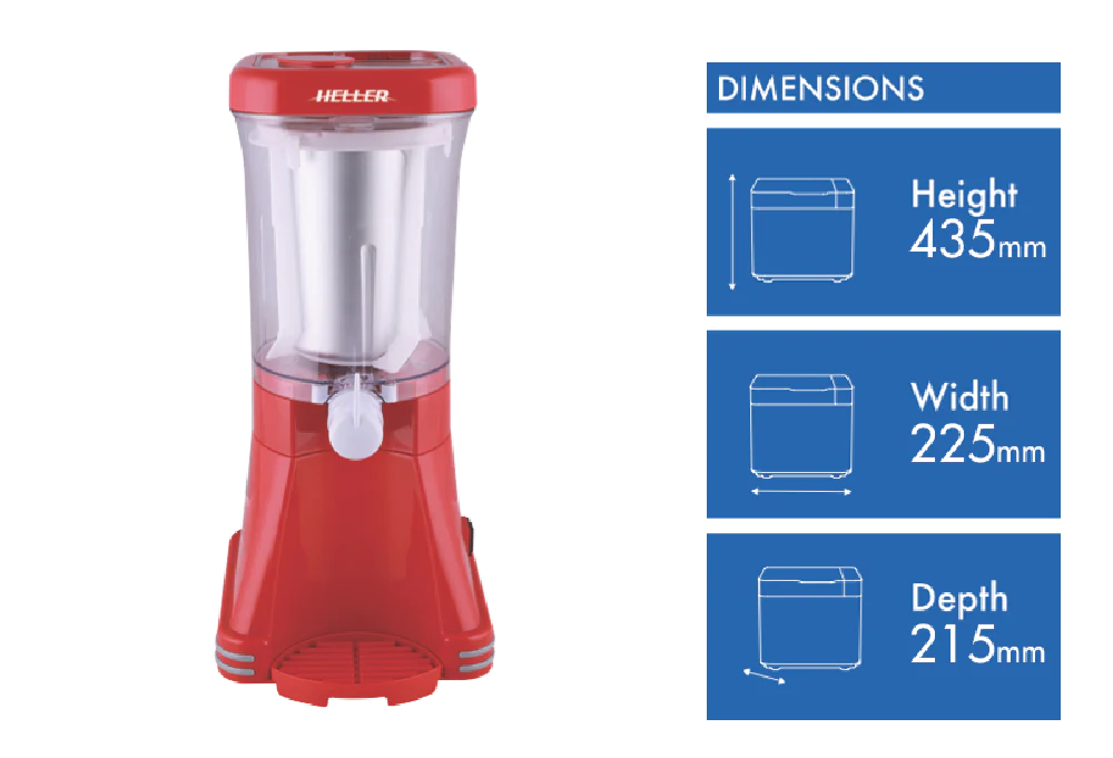 Heller Slush Maker Electric Slushie Machine Frozen Juice Shake Iced Cold Drink Maker