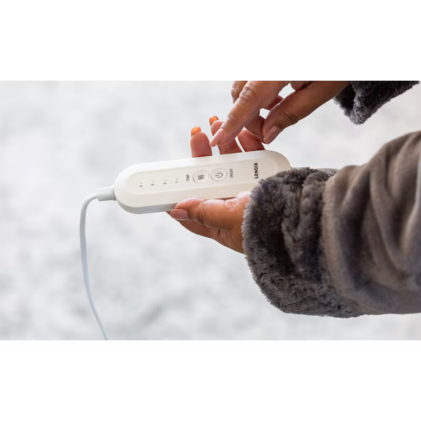 Heated Foot Massager | Electric Plush Feet Warming 4 Temperature Heat Fleece | Machine-washable