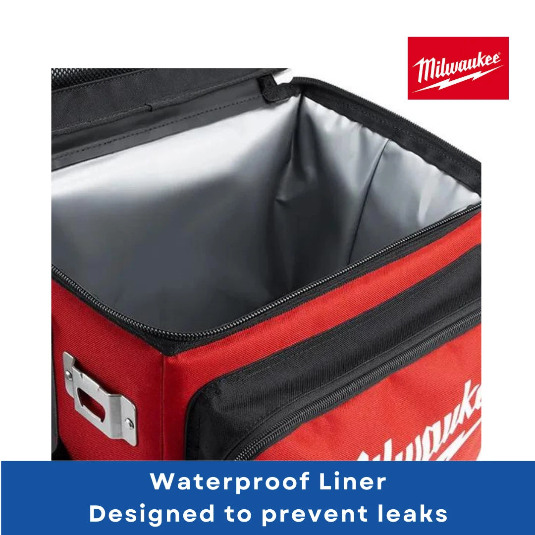 Milwaukee Jobsite Cooler Bag | Insulated Work Site Lunch Ice Food Drinks Storage