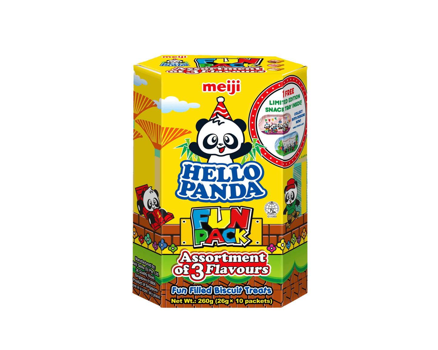 Hello Panda Assorted Fun Pack Biscuits Filling 26g x 10 pack | Kids Snack Dessert Treats