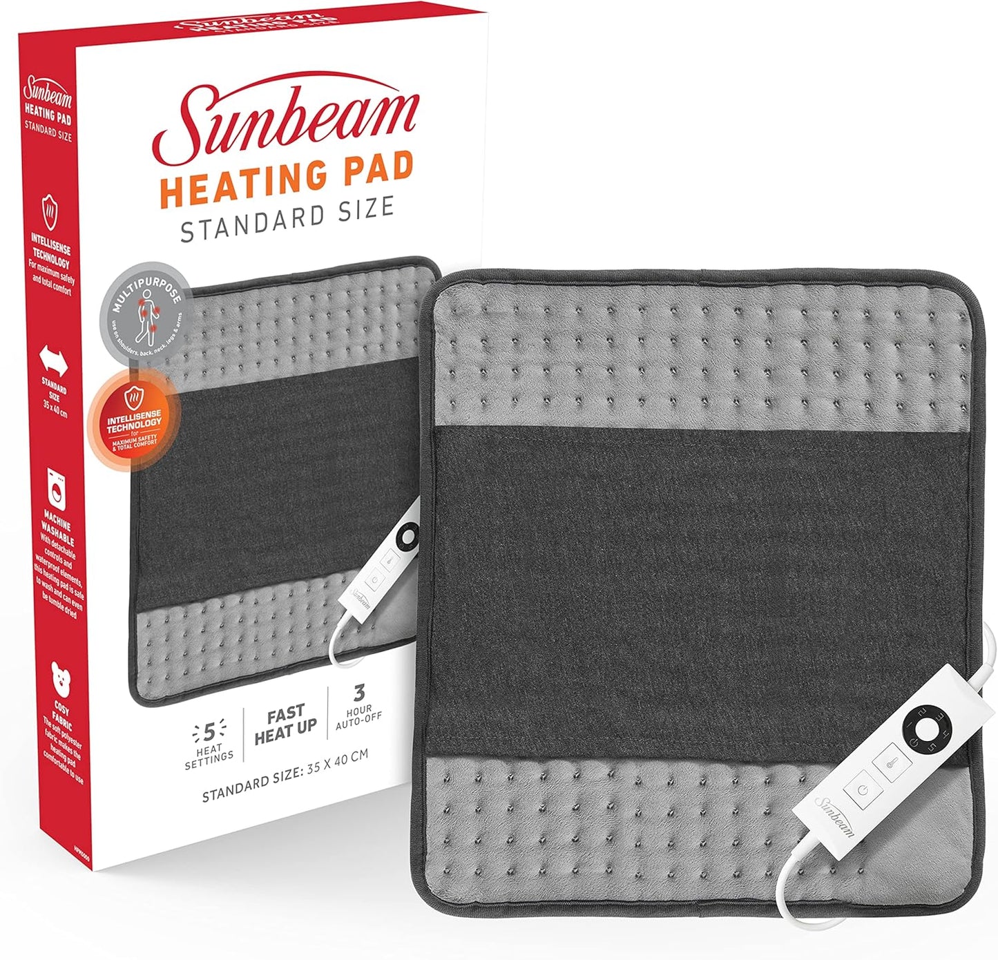 Sunbeam Electric Heating Pad Therapy Warmer Mat Neck Shoulder Back Pain Relief