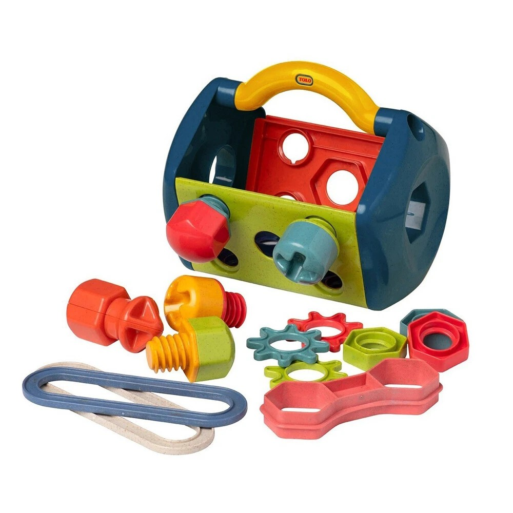 Tolo Toys Bio Plastic 19.5cm | 14pc Tool Box Set Baby/Toddler Activity Toy
