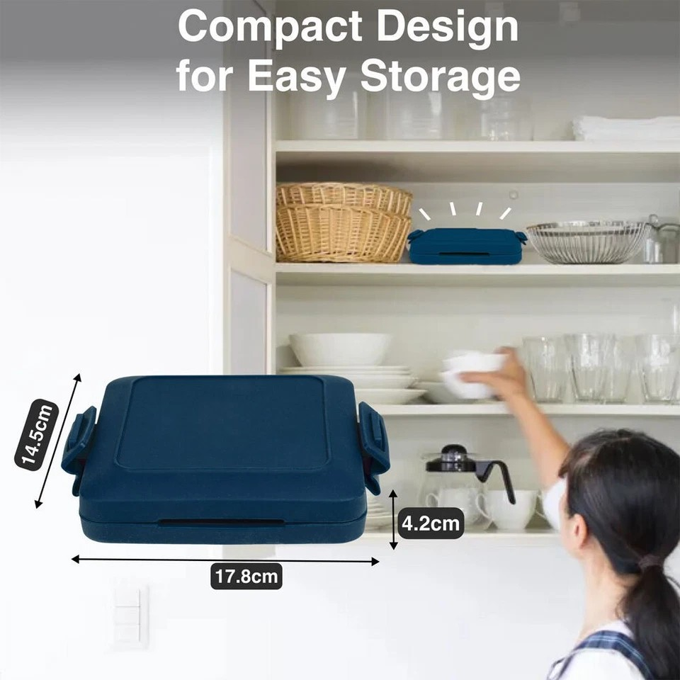 Heatwave Technology Microwave Toasties Maker | Non-Stick | Dishwasher Safe | Blue