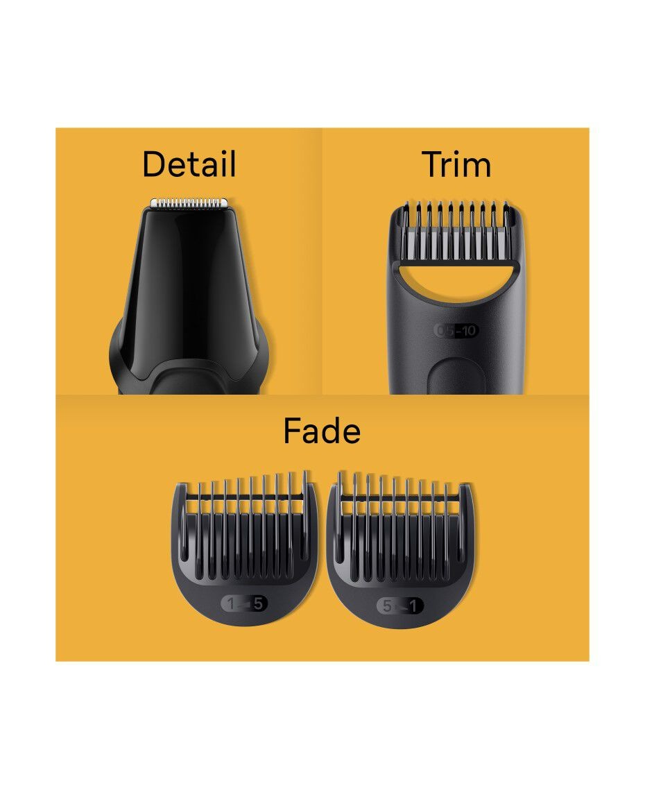 Braun Waterproof Beard Trimmer | Professional Men's Rechargeable Shaver | Men's Barber Washable Trimmer Razor