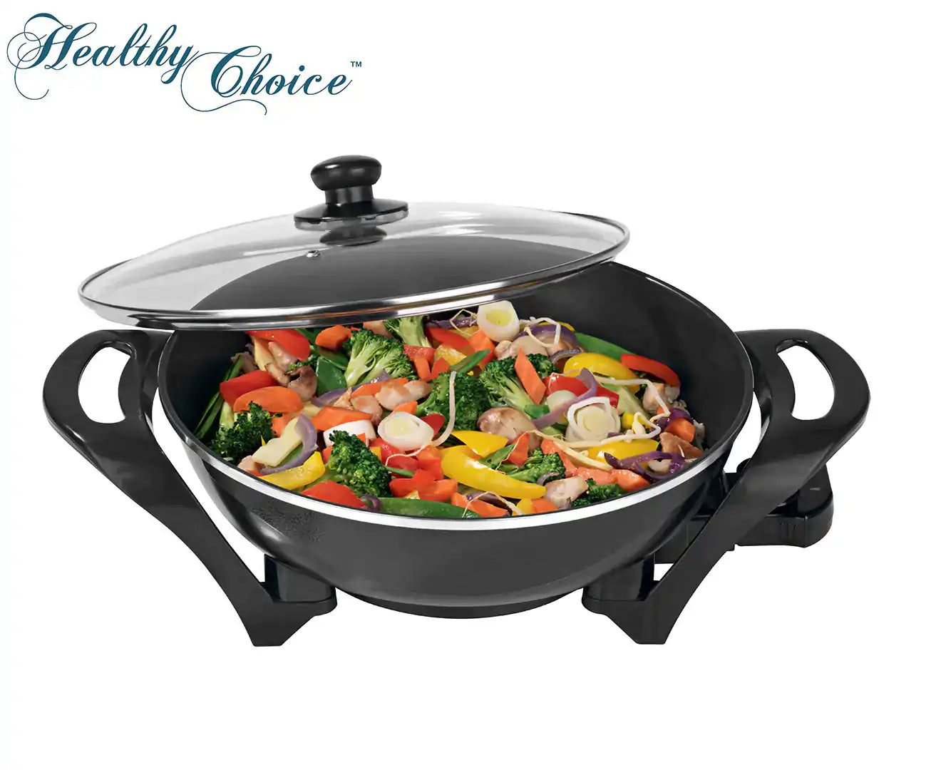 Electric 4.5L Family Wok Heated Cooking Pan Deep Frying Pan | Non-Stick 1500W