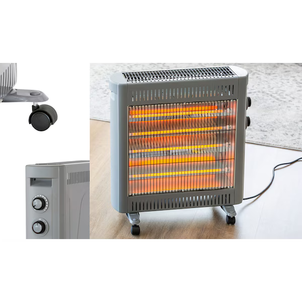 Lenoxx Indoor Heater 2200W | Infrared Radiant 2 Heat | Bedroom Lounge Heating Warmer