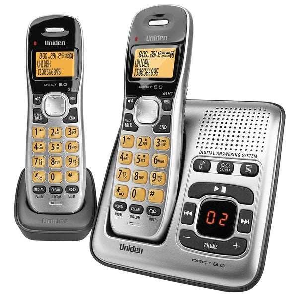 Uniden Cordless Phone Twin Handset | 2 Handset Digital Telephone, Answering Machine, Caller ID