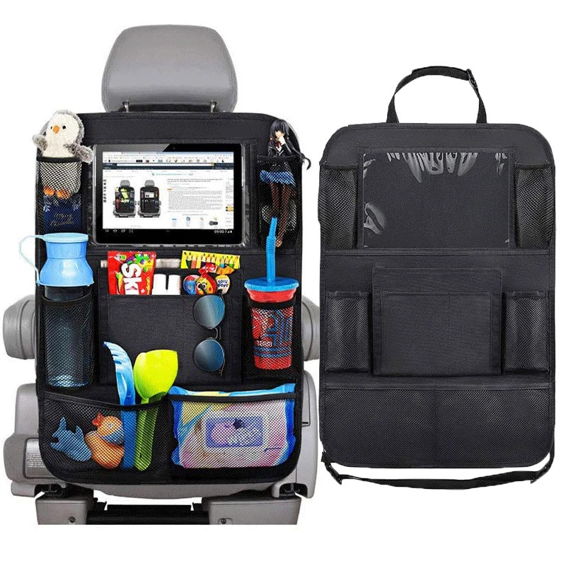 Car Seat Back Multi Pocket Tidy Storage Bag | Organizer Tablet Holder | Travel Pouch